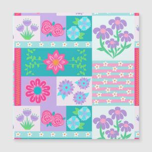 Carte Magnétique Conception de fleurs vibrantes en fleurs