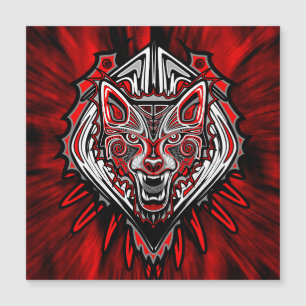 Carte Magnétique Conception de totem tribal Haida de loup