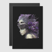 Carte Magnétique Conception drôle de Whimsigoth pour Halloween (Devant / Derrière)