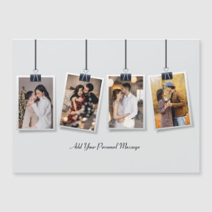 Carte Magnétique Concevez Votre Propre Collage De 4 Photos