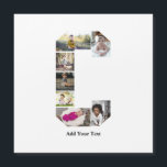Carte Magnétique Concevez votre propre collage de photos en forme d<br><div class="desc">Ce collage de photos à monogramme est un design personnalisé qui combine un monogramme gras (initiales ou lettre) avec une collection de photos disposées artistiquement à l'intérieur ou autour de celui-ci. C'est une façon élégante de mettre en valeur des souvenirs tout en ajoutant une touche unique et élégante à la...</div>