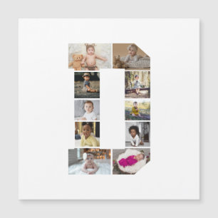 Carte Magnétique Concevez votre propre collage photo avec la lettre