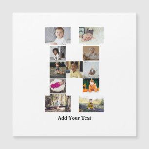 Carte Magnétique Concevez Votre Propre Collage Photo avec la Lettre
