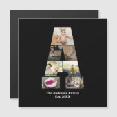 Carte Magnétique Concevez Votre Propre Lettre A Photo Collage (Devant / Derrière)