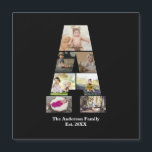 Carte Magnétique Concevez Votre Propre Lettre A Photo Collage<br><div class="desc">Ce collage photo de monogramme est un design personnalisé qui combine un monogramme gras (initiales ou une lettre) avec une collection de photos disposées artistiquement à l'intérieur ou autour de lui. C'est une façon élégante de mettre en valeur des souvenirs tout en ajoutant une touche unique et élégante à la...</div>