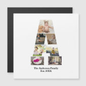 Carte Magnétique Concevez Votre Propre Lettre A Photo Collage (Devant / Derrière)