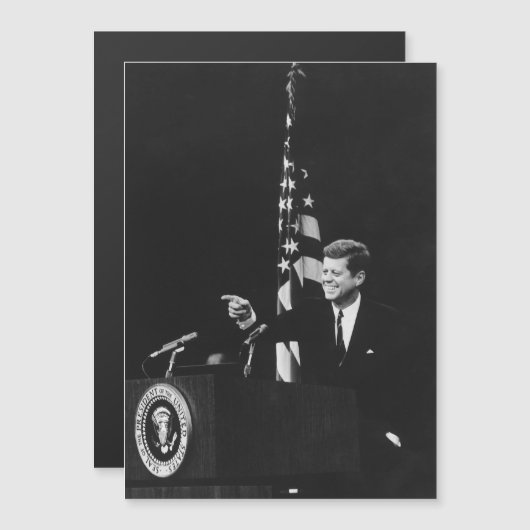 Carte Magnétique Conférence de John Kennedy 35e président des États (Devant / Derrière)