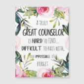 Carte Magnétique Conseiller Bureau Typographie Décor Diplôme Cadeau (Devant)