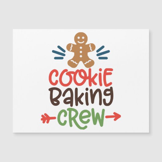 Carte Magnétique Cookie baking crew christmas (Devant)