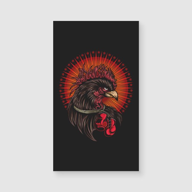 Carte Magnétique Coq de boîte (Devant)