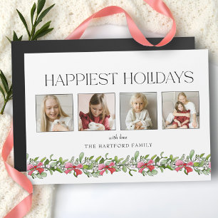 Carte Magnétique Coquette Bow Mistletoe Joyeuses Vacances 4 Photo