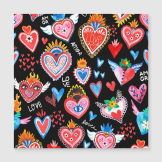 Carte Magnétique Corazones mexicanos