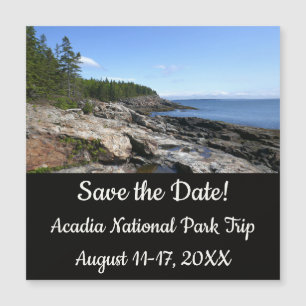 Carte Magnétique Côte de l'île Bar au parc national d'Acadia
