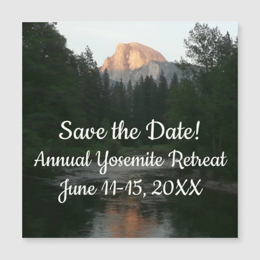 Carte Magnétique Coucher de soleil à moitié dôme dans le parc natio (Devant)