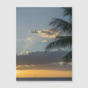 Carte Magnétique Coucher de soleil à Oahu, Hawaï