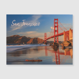 Carte Magnétique Coucher de soleil au Golden Gate Bridge à San Fran
