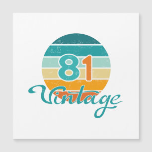 Carte Magnétique Coucher de soleil rétro 81 Vintage en détresse