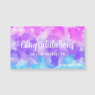 Carte magnétique couleur aquarelle