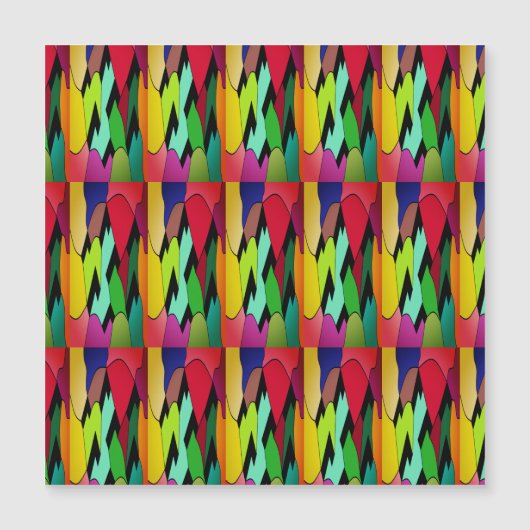 Carte Magnétique Couleur noire avec design d'art au milieu (Devant)