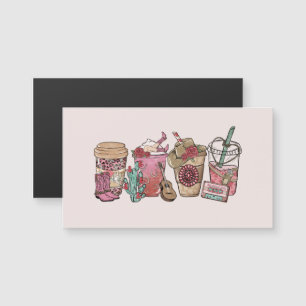 Carte Magnétique Coupes de café Country Cowboy   Thème occidental