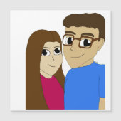 Carte Magnétique couple Chibi (Devant)