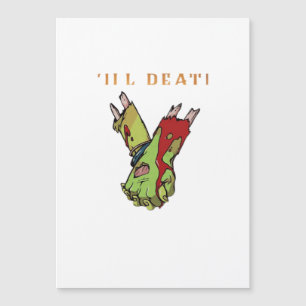 Carte Magnétique Couple de zombies jusqu'à ce que la mort nous sépa