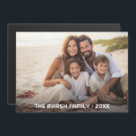 Carte Magnétique Couverture complète de 1 photo simple - Recouvreme<br><div class="desc">Utilisez une photo horizontale ou de paysage et faites un aimant de réfrigérateur photo unique et tendance. Ce design minimaliste moderne comprend une photo avec du texte pour ajouter des noms et du texte. Si vous avez besoin de déplacer quelque chose, cliquez sur le bouton personnaliser pour apporter des modifications....</div>