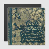 Carte Magnétique Couverture Pride and Prejudice Paon (Devant / Derrière)