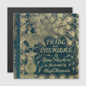Carte Magnétique Couverture Pride and Prejudice Paon (Devant / Derrière)