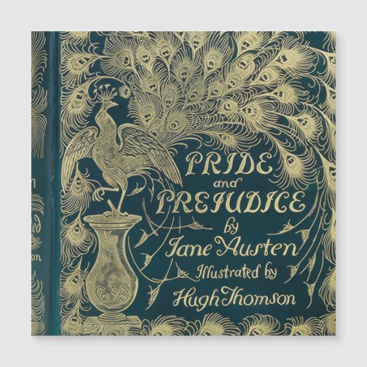 Carte Magnétique Couverture Pride and Prejudice Paon (Devant)