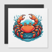 Carte Magnétique crabe-drole (Devant / Derrière)