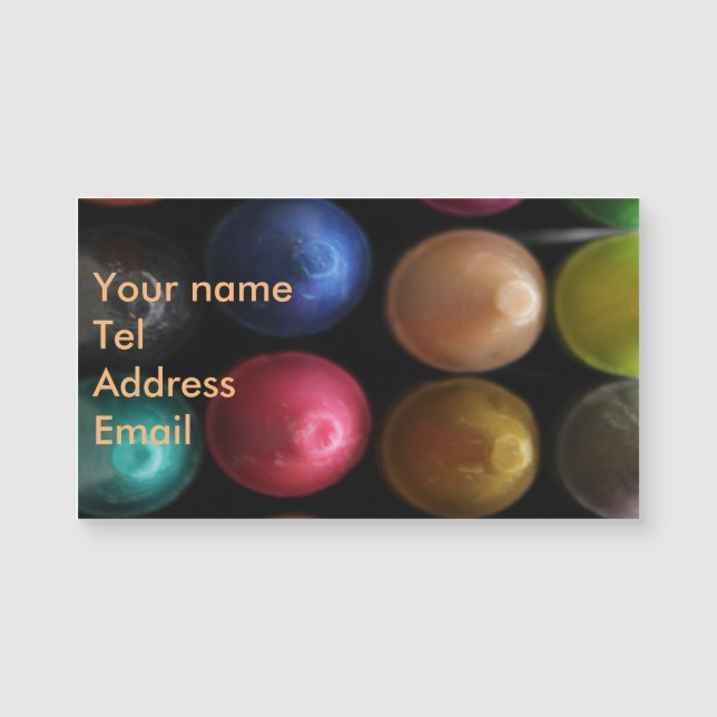 Carte Magnétique Crayons colorés (Devant)