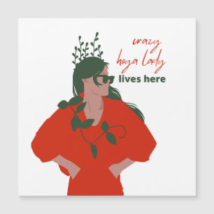 Carte Magnétique Crazy Hoya Lady Vit Ici Drôle Hobby Plante