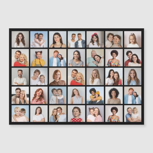 Carte Magnétique Create Your Own 35 Photo Collage Magnetic Card (Devant)