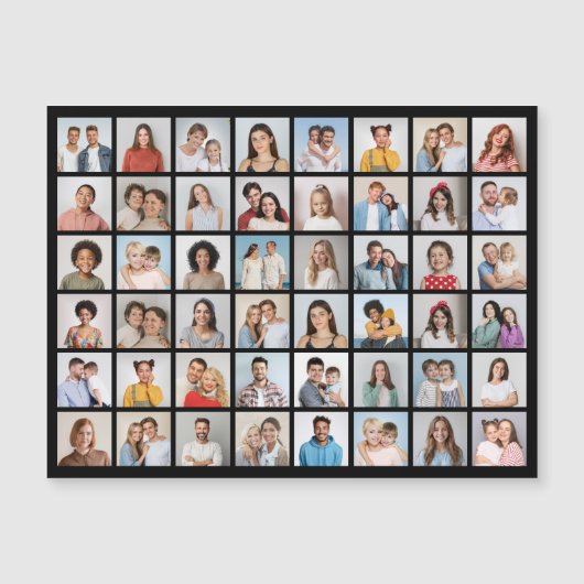 Carte Magnétique Create Your Own 48 Photo Collage Magnetic Card (Devant)