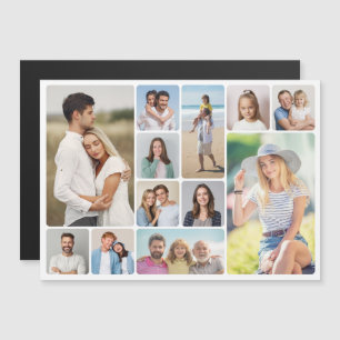 Carte Magnétique Créez vos propres angles ronds 12 Photo Collage