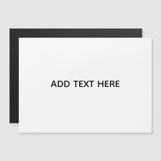 Carte Magnétique Créez votre propre blanc (Devant / Derrière)