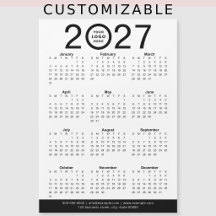Créez votre propre calendrier de logo d'entreprise