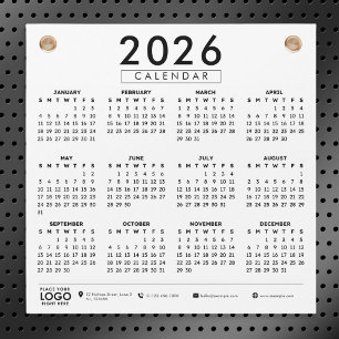 Carte Magnétique Créez votre propre calendrier de logo d'entreprise