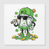Carte Magnétique Crème glacée Baseball Drip Saint-Patrick (Devant)