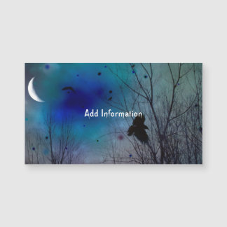 Carte Magnétique Crescent Moon Imaginaire Crow Art