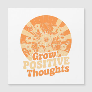 Carte Magnétique Croissance des pensées positives - Floral inspiran