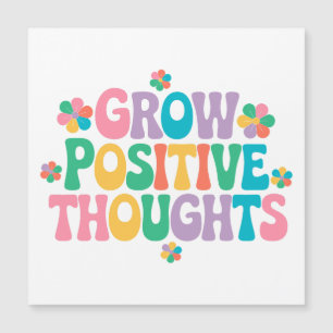 Carte Magnétique Croissance des pensées positives - Floral Inspirat