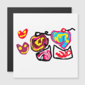 Carte Magnétique cupcakes de la Saint-Valentin (Devant / Derrière)