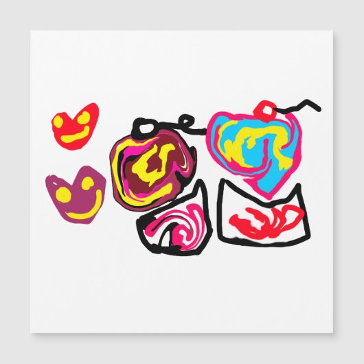 Carte Magnétique cupcakes de la Saint-Valentin (Devant)