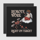Carte Magnétique Cupid Remote Work, la Saint-Valentin (Devant / Derrière)