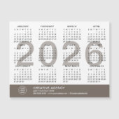 Carte Magnétique Custom Business 2026 Magnetic Calendar (Devant)