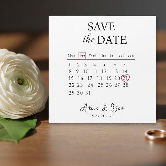 Carte Magnétique Customizable Save the Date, Magnetic Card