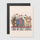 Carte Magnétique Cute Floral Livres et Chat (Devant / Derrière)