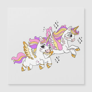 Carte Magnétique Cute flying unicorns 